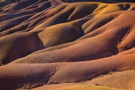 Seven coloured earth in Chamarel park, Mauritius island