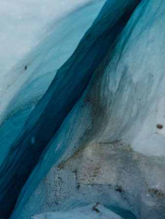 Glacier close up. Blue ice in mountains. Ice texturesの写真素材