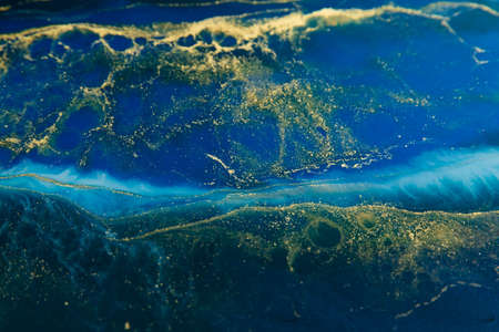 Resin art with bright colors. Epoxy effect background