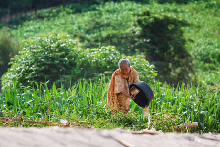 June 12, 2021. Sumbawa, Indonesia. Local woman in West Sumbawaのeditorial素材