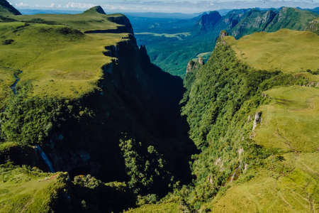 Espraiado Canyon in Urubici, Santa Catarina. air view