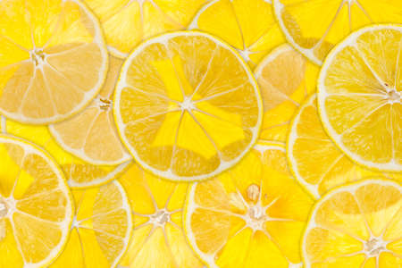 Lemon semitransparent background with backlight.の写真素材