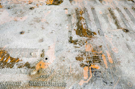 Freezing generic computer motherboard background. 30 degree view.の写真素材