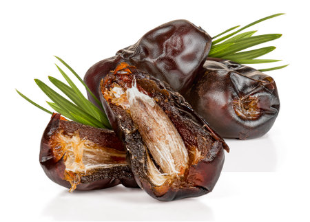 Mazafati dates, also known as Bam dates, are soft, moist, and dark-colored dates from Iran. They have a rich, caramel-like taste and are often referred to as the âchocolateâ of dates.の写真素材