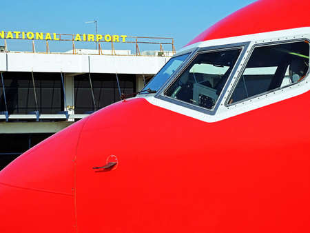 Aircraft at an airportの写真素材
