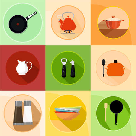 kitchen utensilsのイラスト素材