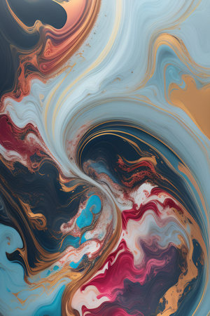 Marble abstract acrylic background. Marbling artwork texture. Agate ripple pattern. Gold powder.