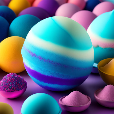 3d render of an easter egg surrounded by colorful eggs.の写真素材