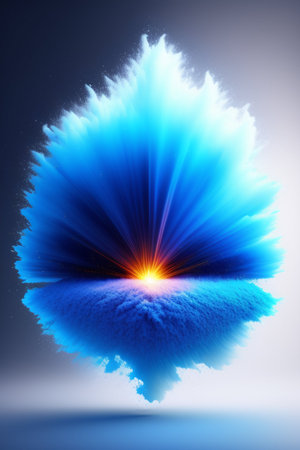 abstract blue background with rays of light and water, vector illustrationの写真素材