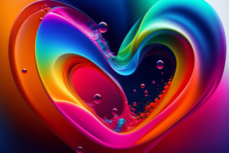 Colorful abstract background, 3D rendering, computer generated images.の写真素材