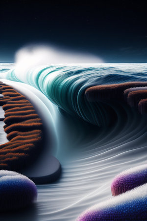 3d illustration of abstract fractal composition,digital art works.の写真素材