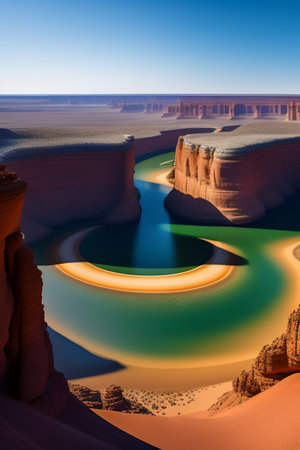 Horseshoe Bend in Utah. United States of America.の写真素材