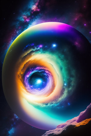 Galaxy and nebula. Abstract space background. 3D renderingの写真素材