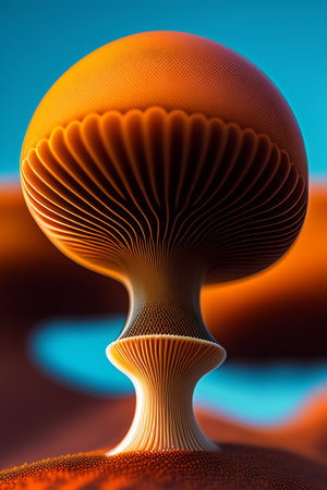 3d illustration of abstract geometric composition,digital art works with shallow depth of field.の写真素材