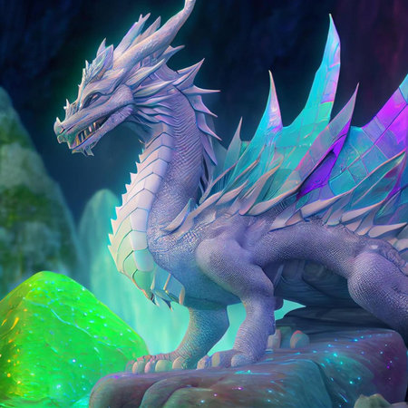 3D rendering of a fantasy dragon isolated on a white background.の素材