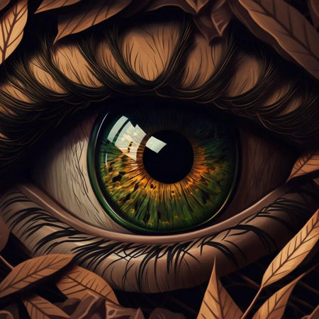 Eye in the style of surrealism. 3d illustration. Computer generated image.の写真素材