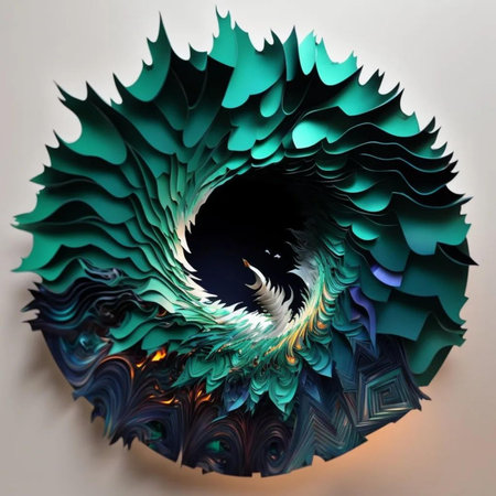 3D rendering of abstract fractal for creative art,design and entertainmentの素材