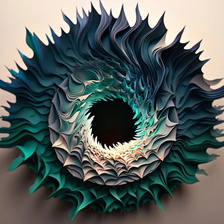 Abstract fractal background. Computer-generated illustration. Digital art.の写真素材