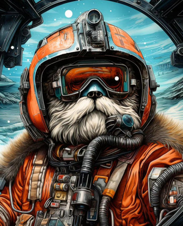 Astronaut in space. Portrait of an astronaut in outer space.