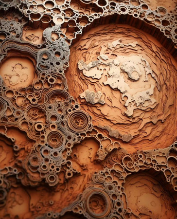 Abstract background with gears and cogwheels. 3D rendering.の写真素材