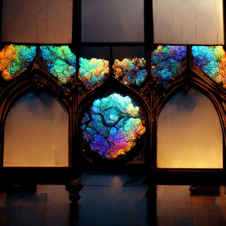 stained glass window in a church, beautiful photo digital picture, beautiful photo digital pictureの写真素材