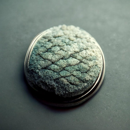 Macro shot of a stone on a black background. Macro.の素材