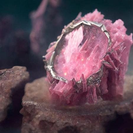 Fluorite quartz and amethyst crystals on dark background.の写真素材