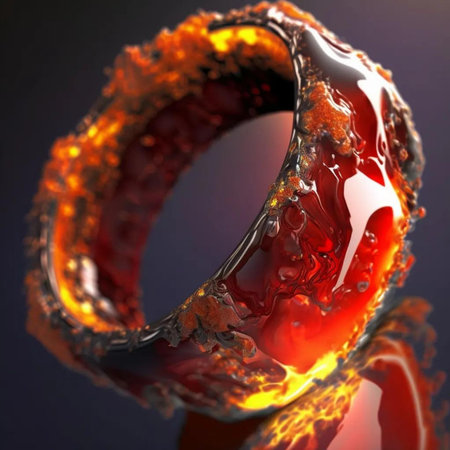 Wedding ring on a dark background. 3d illustration.の写真素材