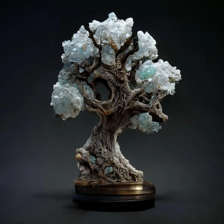 Bonsai tree on a black background. 3d rendering.の写真素材