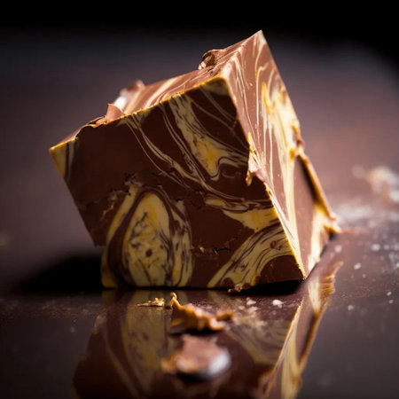 chocolate candy on a dark background. tinting. selective focusの写真素材
