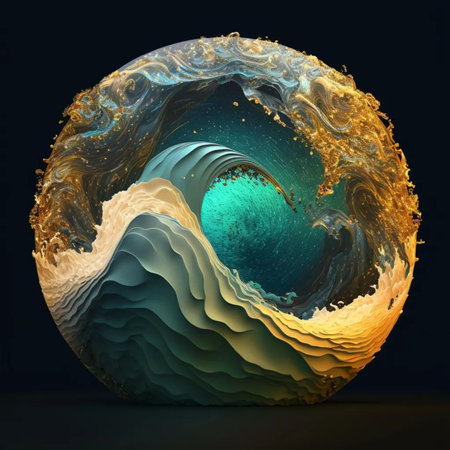3D surreal illustration. Sacred geometry. Mysterious psychedelic relaxation pattern. Fractal abstract texture. Digital artwork graphic astrology magicの写真素材