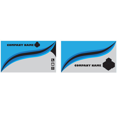 A sample business card template designのイラスト素材