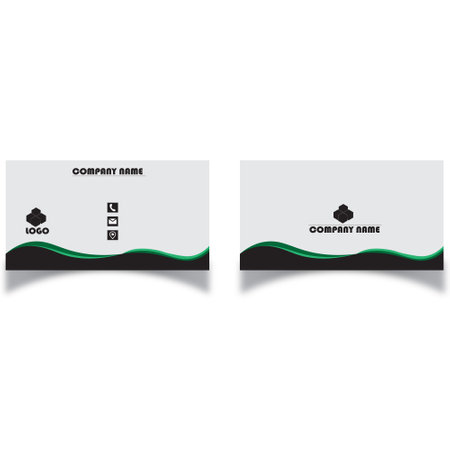 A sample business card template designの写真素材