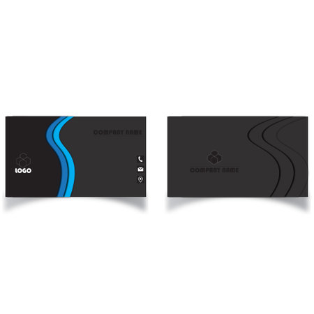 A sample business card template designの写真素材