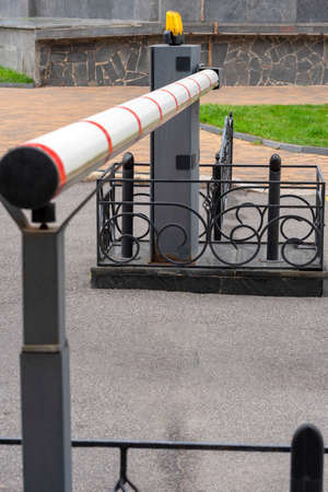 Barrier. Parking Entrance, Closed Barrier. concept closed