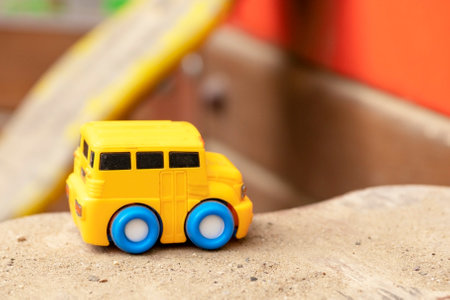 Toy Car. Toy machine. Plastic toy car. Concept motor transport, vehicle, childhood, kid stuffの写真素材