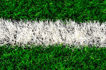 soccer field markings. Soccer, football field. Lines on football stadium - sport background. Copyspace,close-up.の写真素材