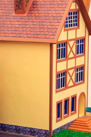 House. building, edifice, construction, fabric. The symbol of the home. Construction of building. Concept Construction of housing.の写真素材