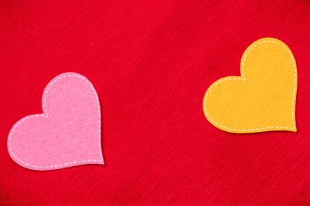 hearts on a background. Concept love, St. Valentine's Day. Images of hearts on the background. Copyspace. Health concept. copy-spaceの写真素材
