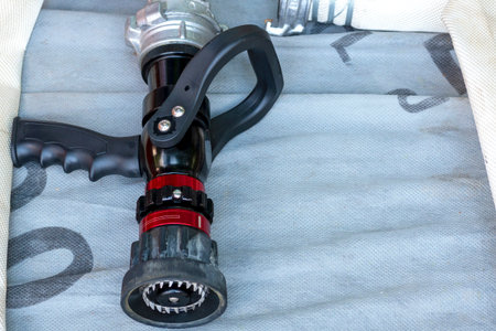 Fire hose. tools for fire extinguishing. close-up hose to extinguish the fire, hydrants. Fire...
