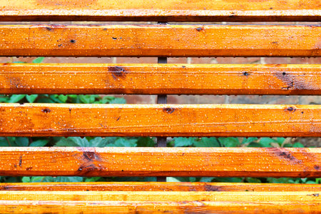Texture square wooden bars. background of a tree. Wood Texture, Wooden Plank Background, Striped Timber Desk Close Up, Brown Boards. Surface from tree.の写真素材