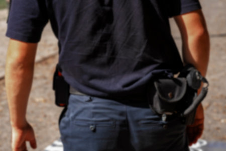 The police officer. cop, policemenの写真素材