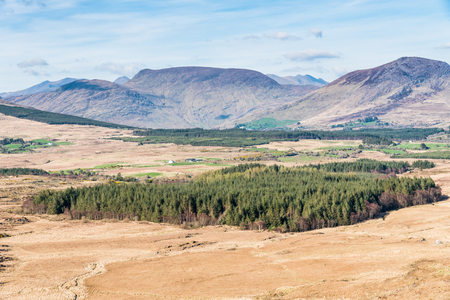 Gorgeous scenery of Irish mountains in County Kerry, near Kilarney National park.の写真素材