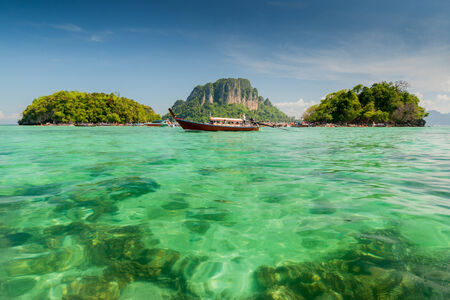 Boat,sea and blue skyの写真素材