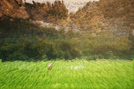 abstract art background, block and extrude patternの写真素材