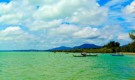 Sea and mountainの写真素材