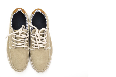 pair of new sneakers isolated on white background.の写真素材