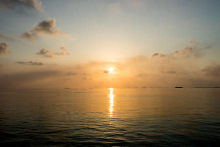 beautiful sunset above the seaの写真素材