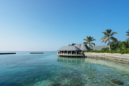 Maldives island, water villas resortのeditorial素材