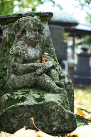 Sculpture in the Donscoy monasteryの写真素材